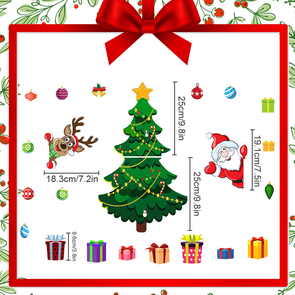 Christmas Decoration Refrigerator Sticker Set | Xmas Holiday Decor