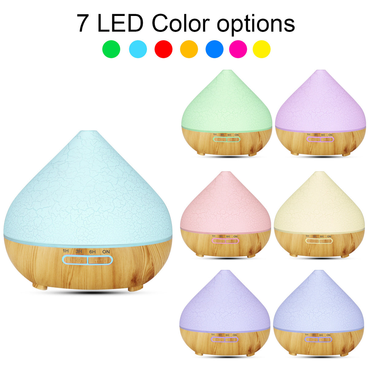 Crackle Volcano Humidifier - Colorful Flame Aroma Diffuser