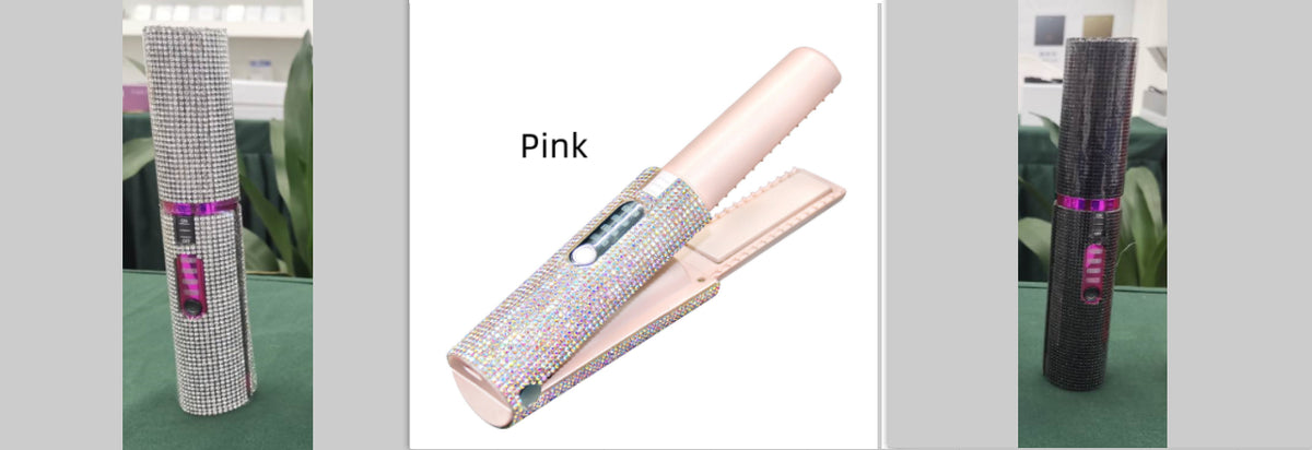 2-in-1 Electric USB Hair Straightening Brush Straightener