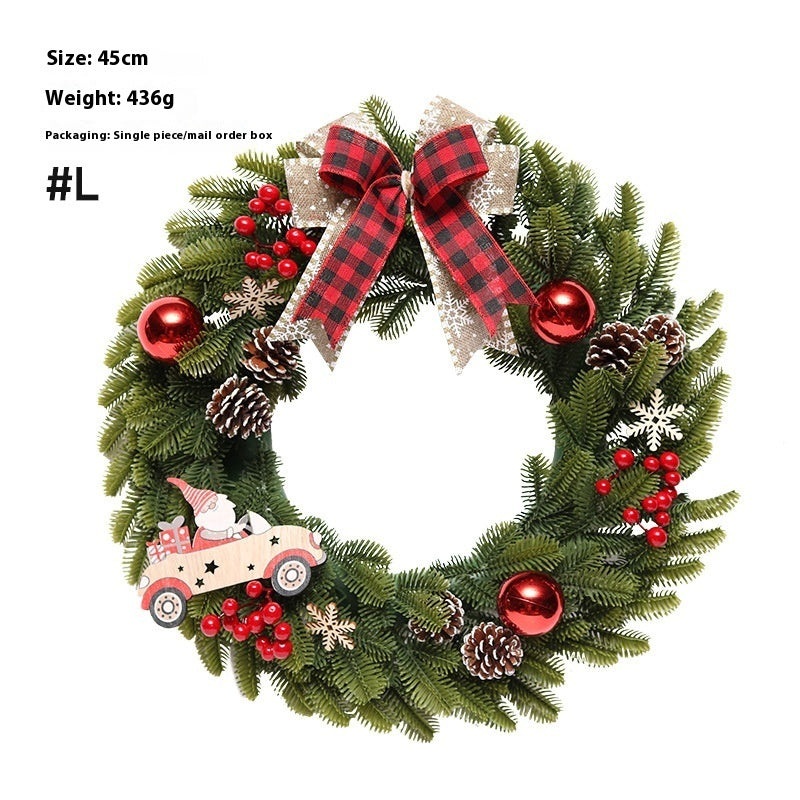 Christmas Decoration Upside Down Tree Horn Rattan Wreath | Xmas Holiday Decor