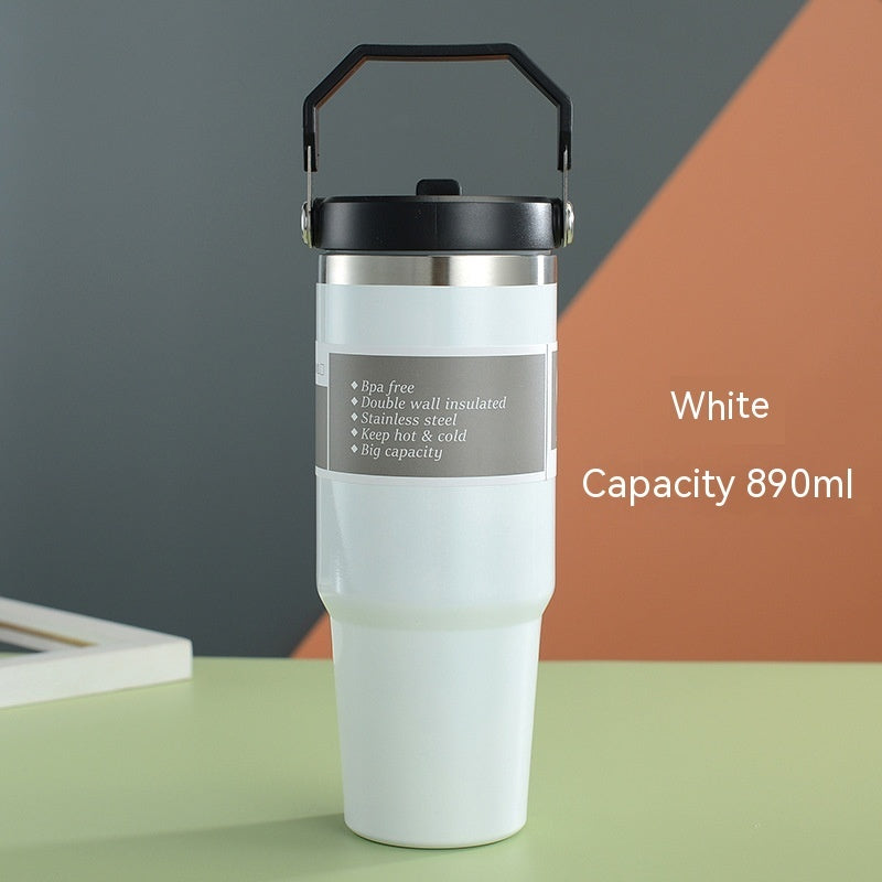 Portable Stainless Steel Car Travel Cup - Insulated Tumbler