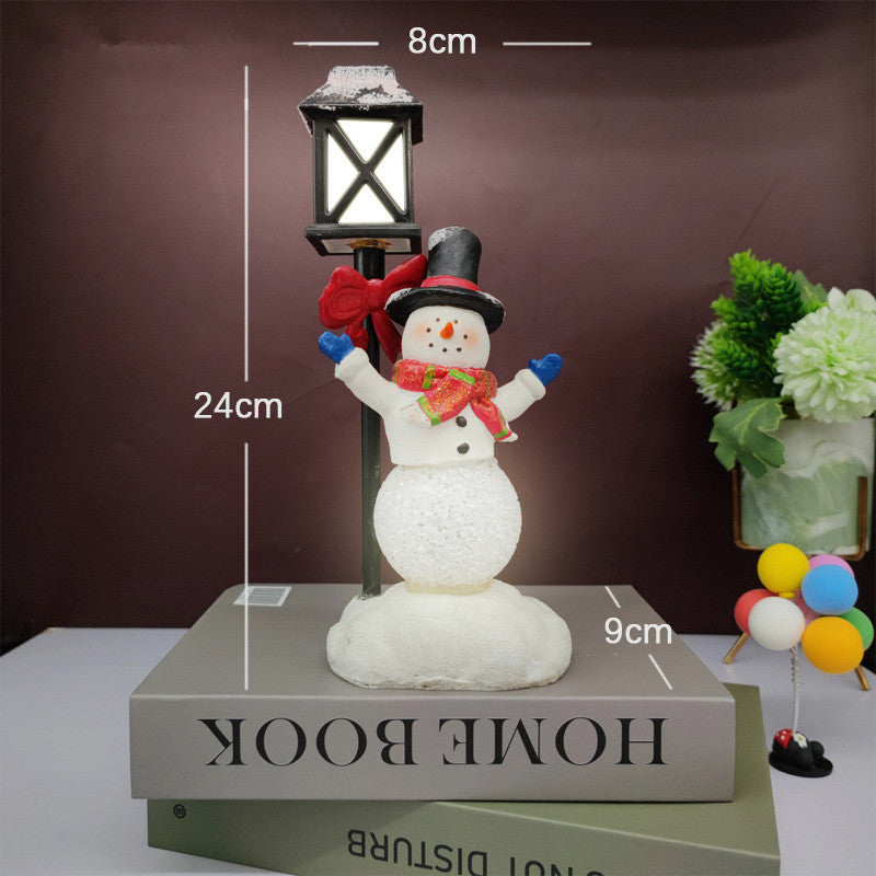 Christmas Gifts Resin Snowman Night Light Decoration Crafts | Xmas Holiday Decor