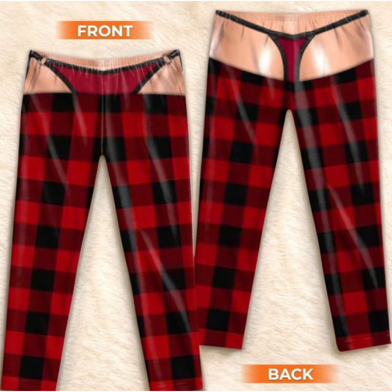 Unisex Funny 3D Thong Illusion Print Pants