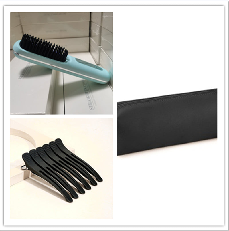 2-in-1 Straight Hair Comb Wireless Straightener Brush Fast Heating
