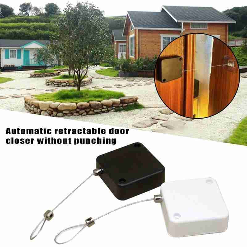 Automatic Door Closer with Retractable Cable