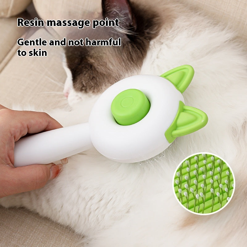 Self-Cleaning Pet Dematting Comb - Hair Remover Massage Brush for Cats & Dogs