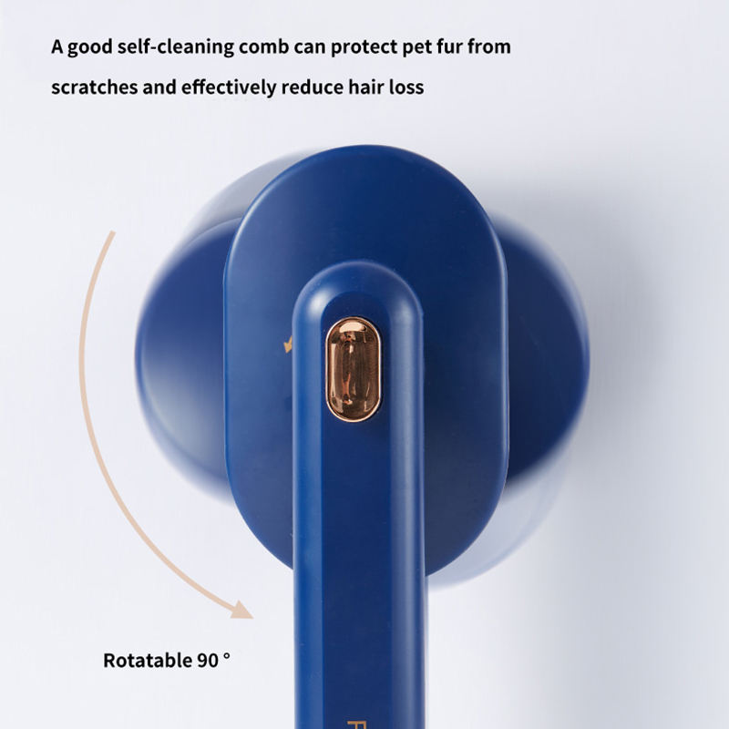 Arc Slicker Brush - Self-Cleaning Pet Comb to Remove Loose Undercoat
