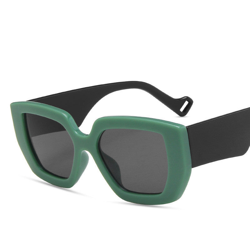 Side Sunglasses Personality Polygon Contrast Retro