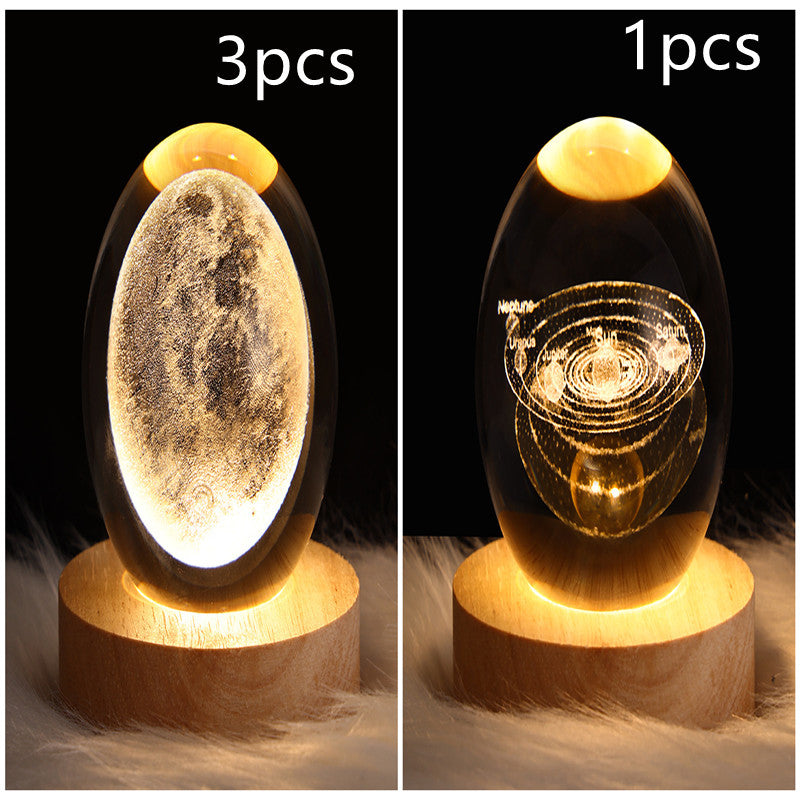 3D Crystal Ball LED Night Light