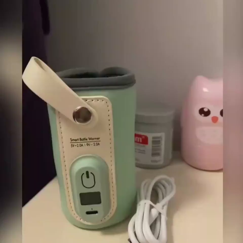 Load video: Rectangular Warm Milk Bottle Cover Thermostat Nigh