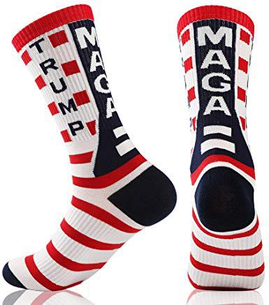 Striped cotton flag sports socks with a breathable, sweat-absorbing and anti-friction knitted design