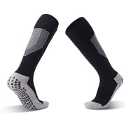 Unisex thick terry football socks with breathable, sweat-absorbing and anti-friction polyester fabric