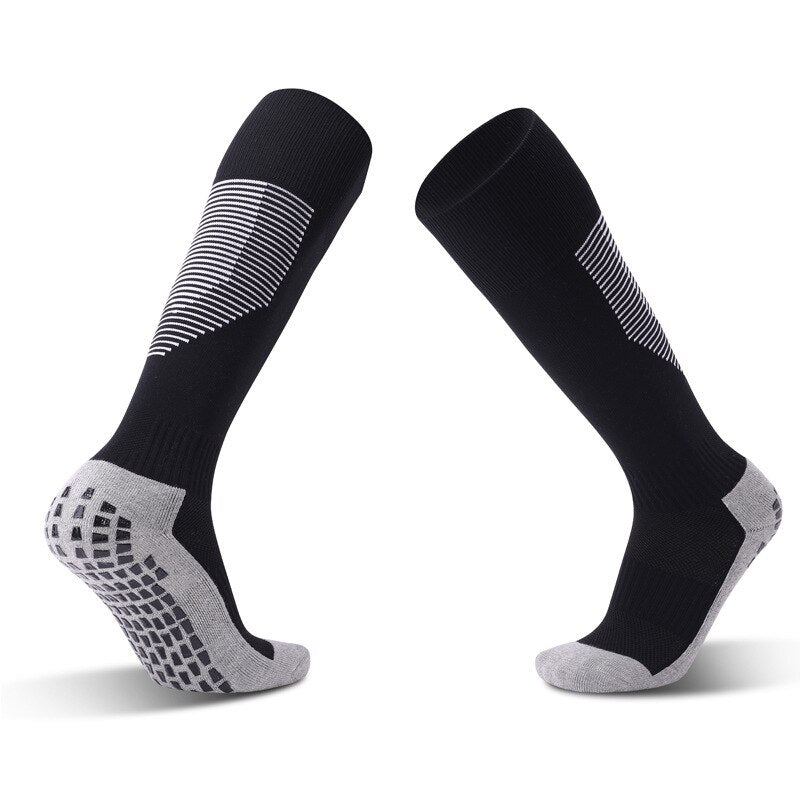 Unisex thick terry football socks with breathable, sweat-absorbing and anti-friction polyester fabric